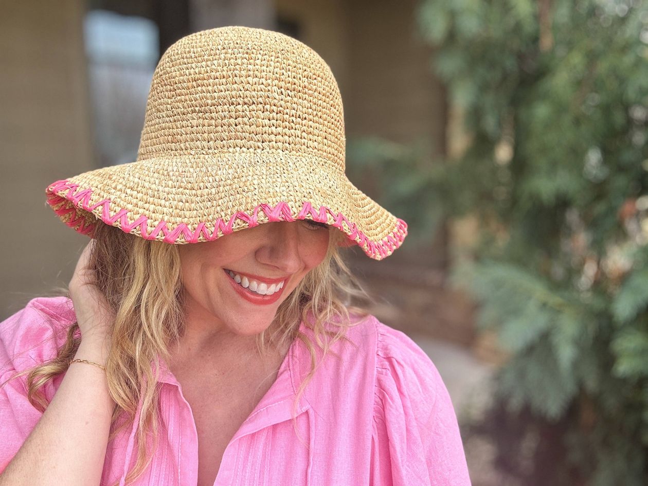 Bucket Hat - Pink Zigzag Eliza