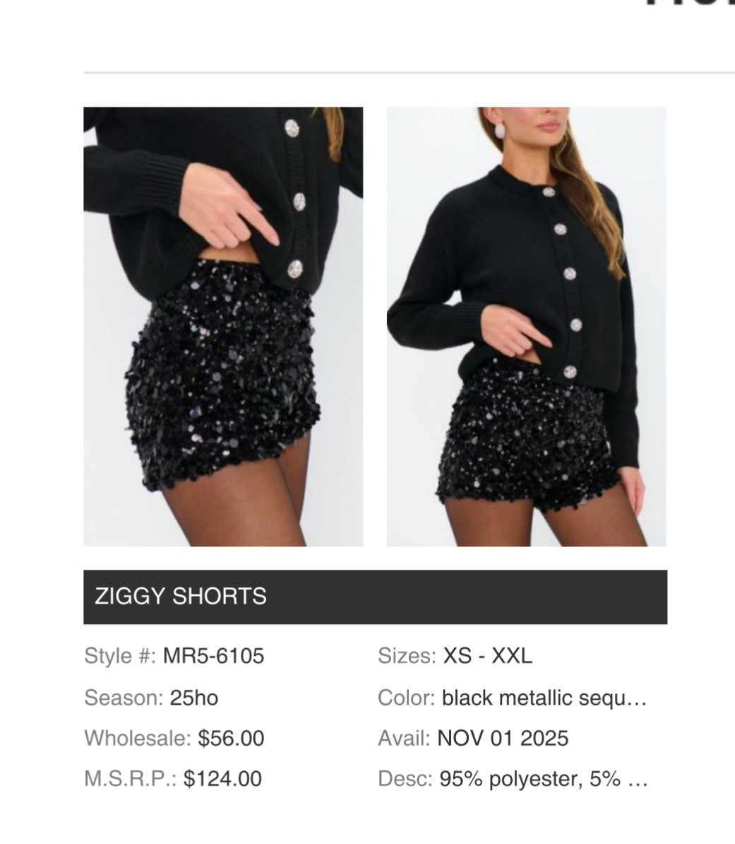 Sequin Ziggy Shorts