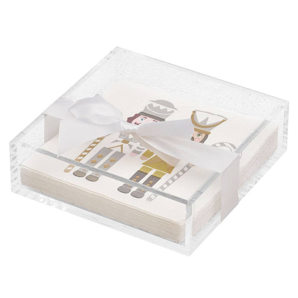 Christmas Acrylic Nutcracker Cocktail Napkin Tray