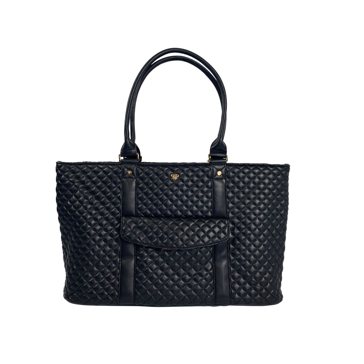 Black Quilted Vip Travel Tote