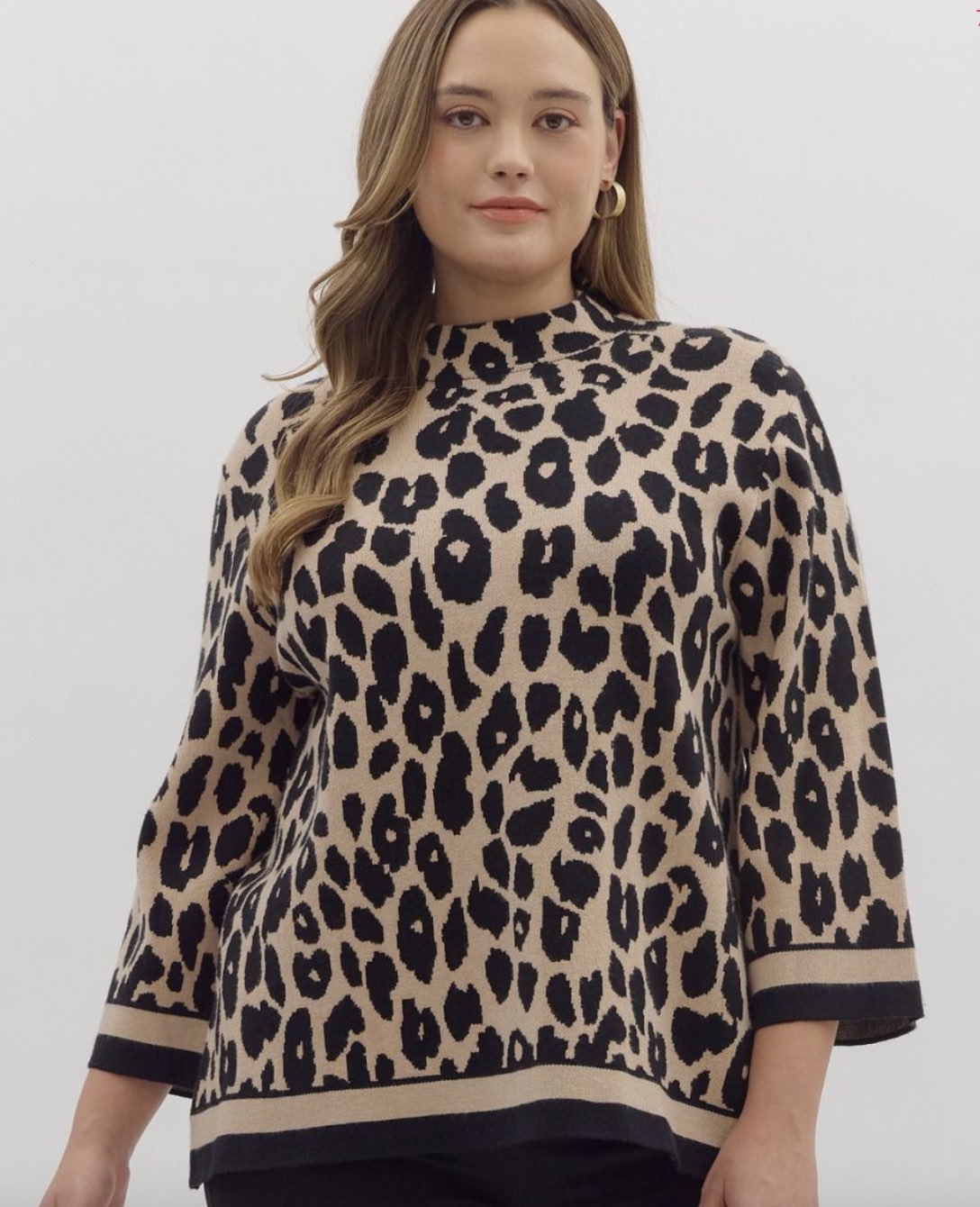 Leopard Mock Sweater