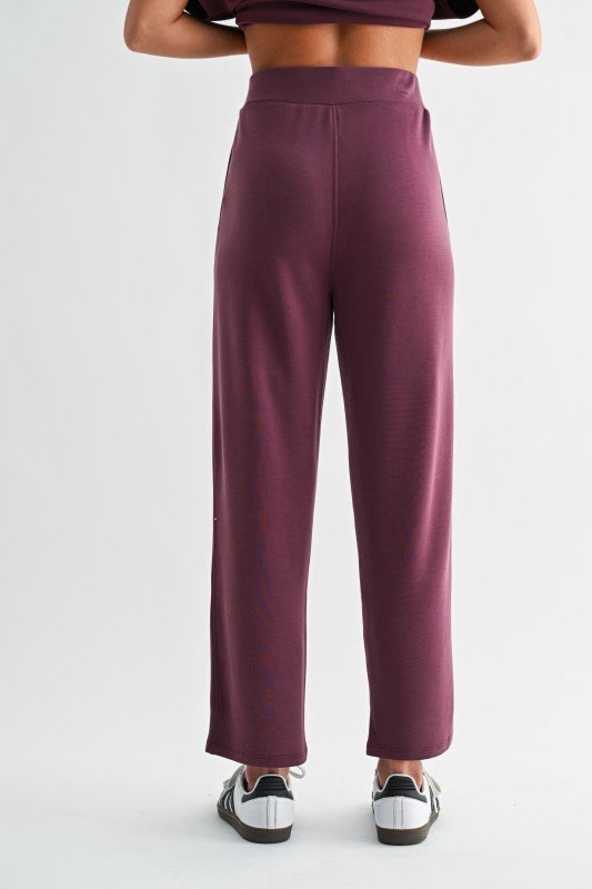 Plum Scuba Cropped Pants