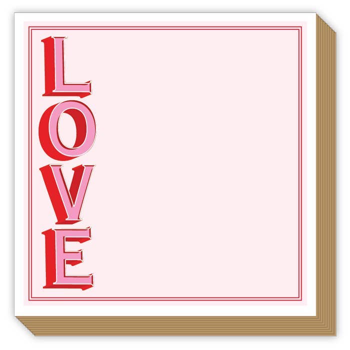 Hand painted "Love Luxe" Notepad