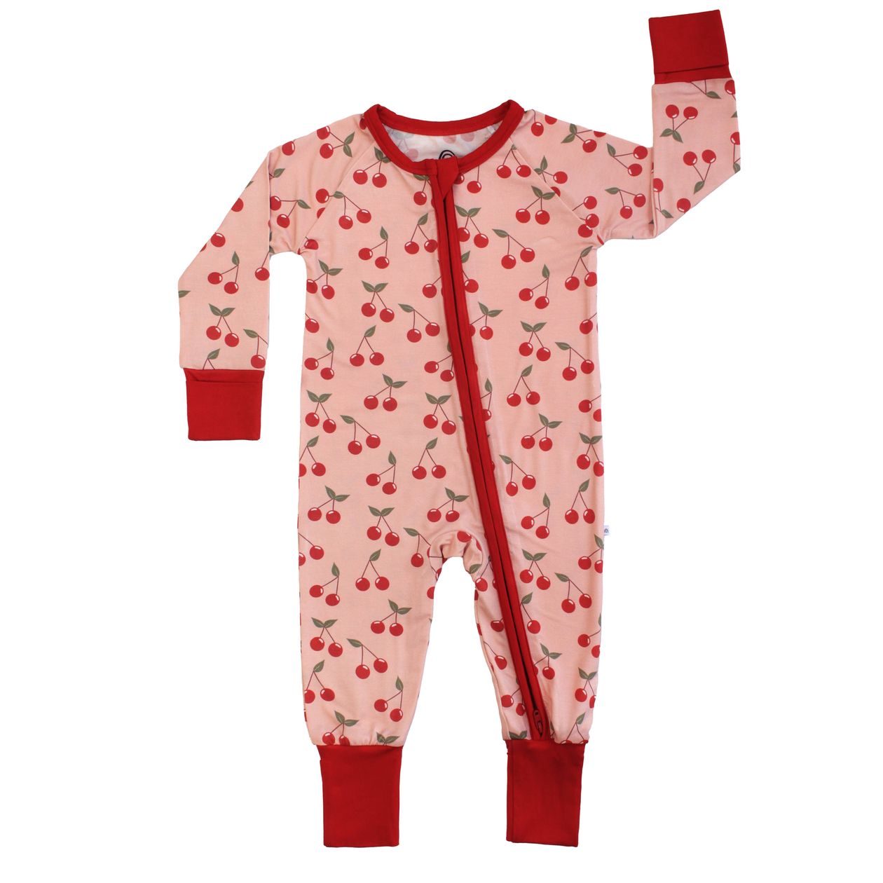 Cherry Bamboo Convertible Footie Romper