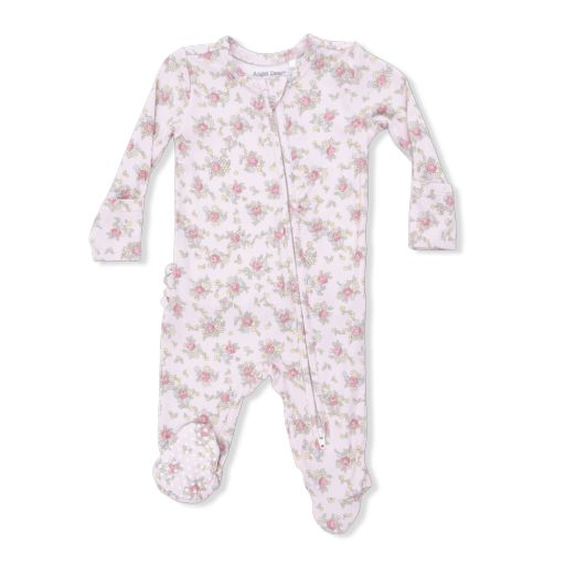 Edith's Rose Garden Ruffle Zipper Footie