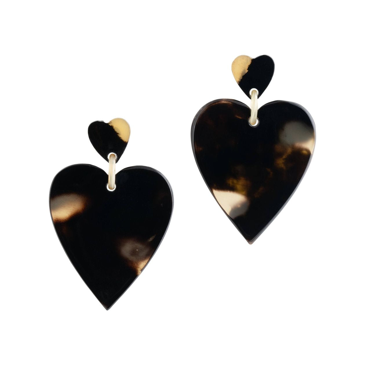 Marbled Tortoise Heart Dangle