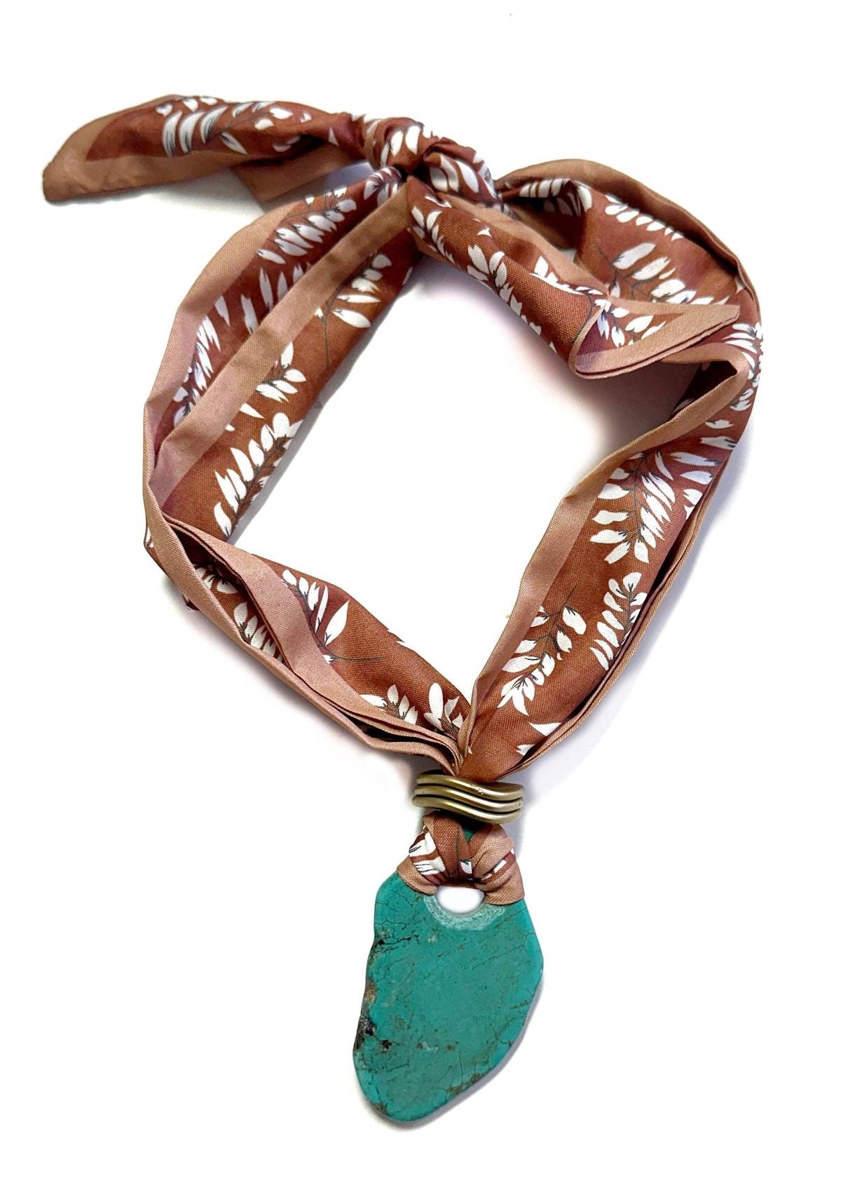Mocha Cass Bandana Necklace