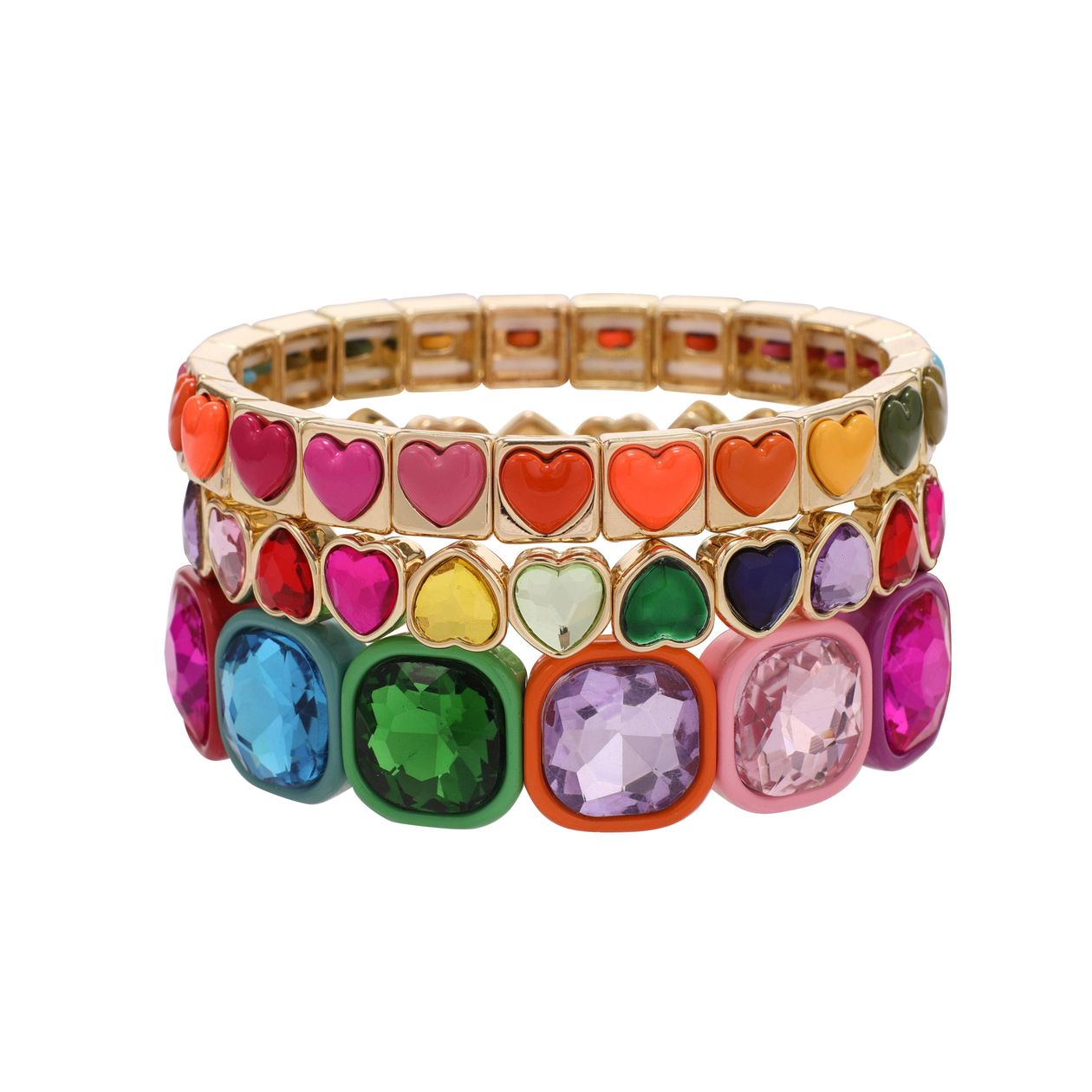 Rainbow Heart Stack Set