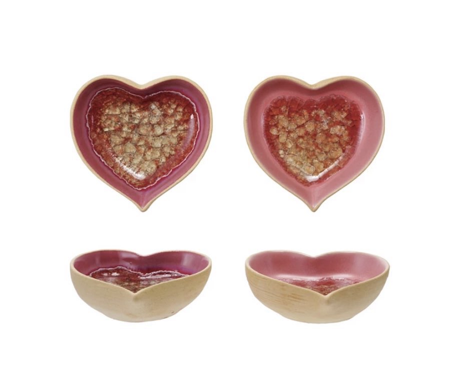 Stoneware Heart Dish