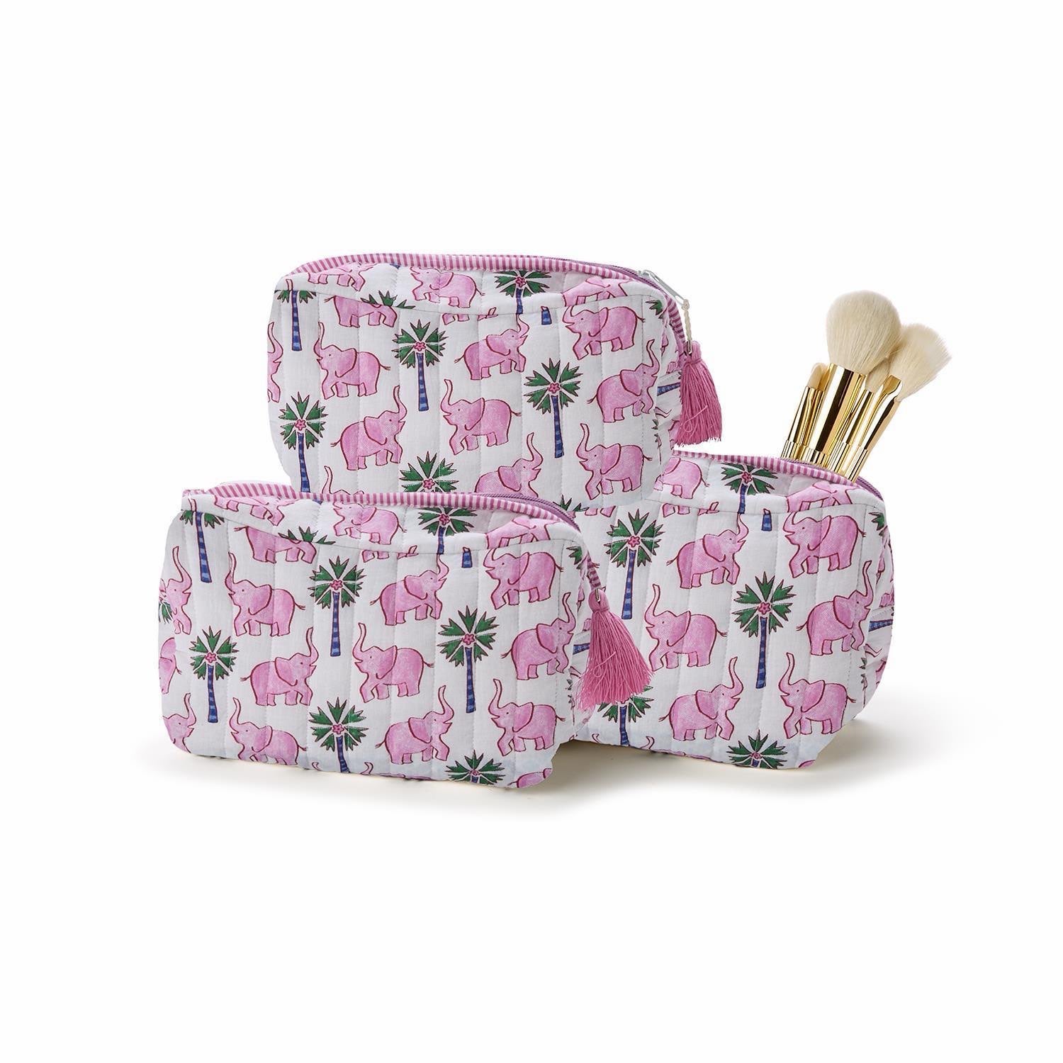 Medium Lucky Elephant Cotton Quilted Bag