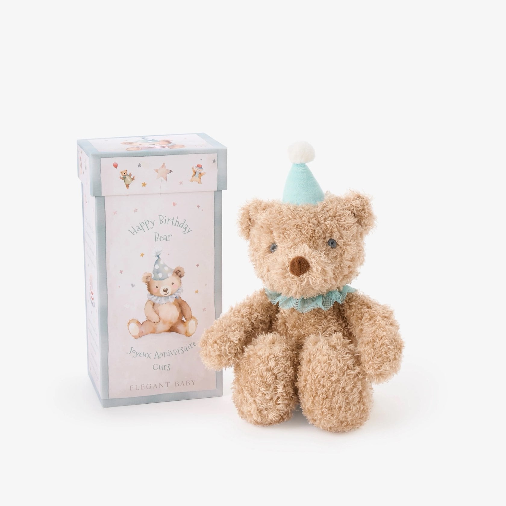 Blue Birthday Bear in Gift Box