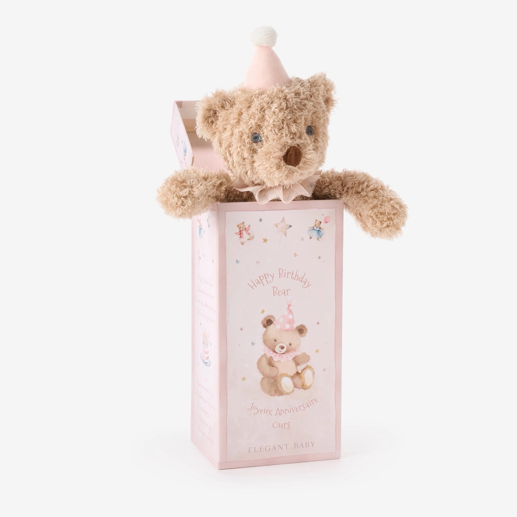 Pink Birthday Bear in Gift Box