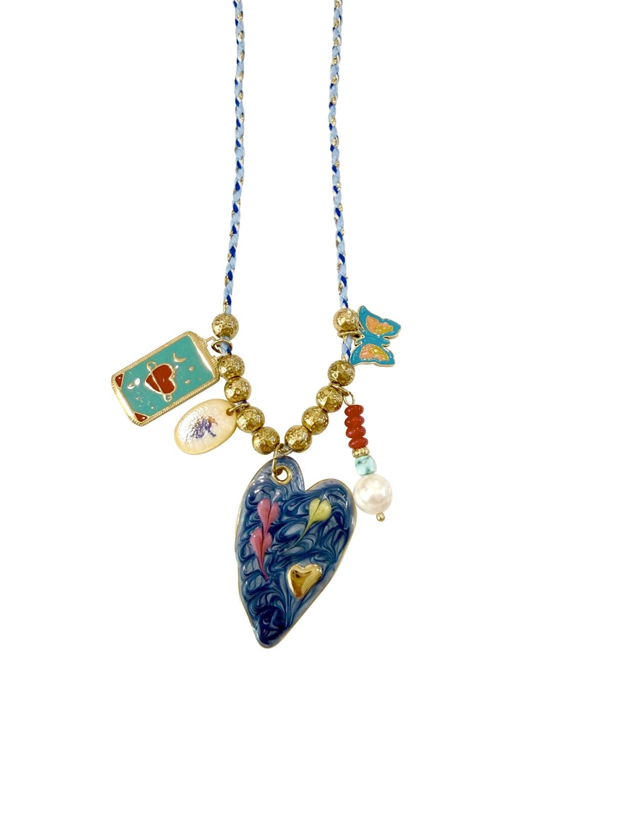 Madison Rainbow Heart Necklace