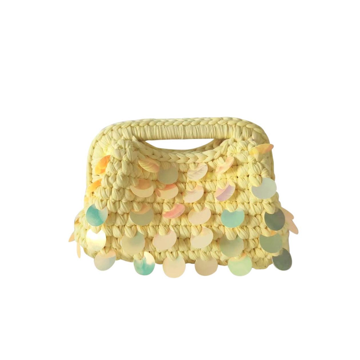 Yellow Tropez Woven Bag