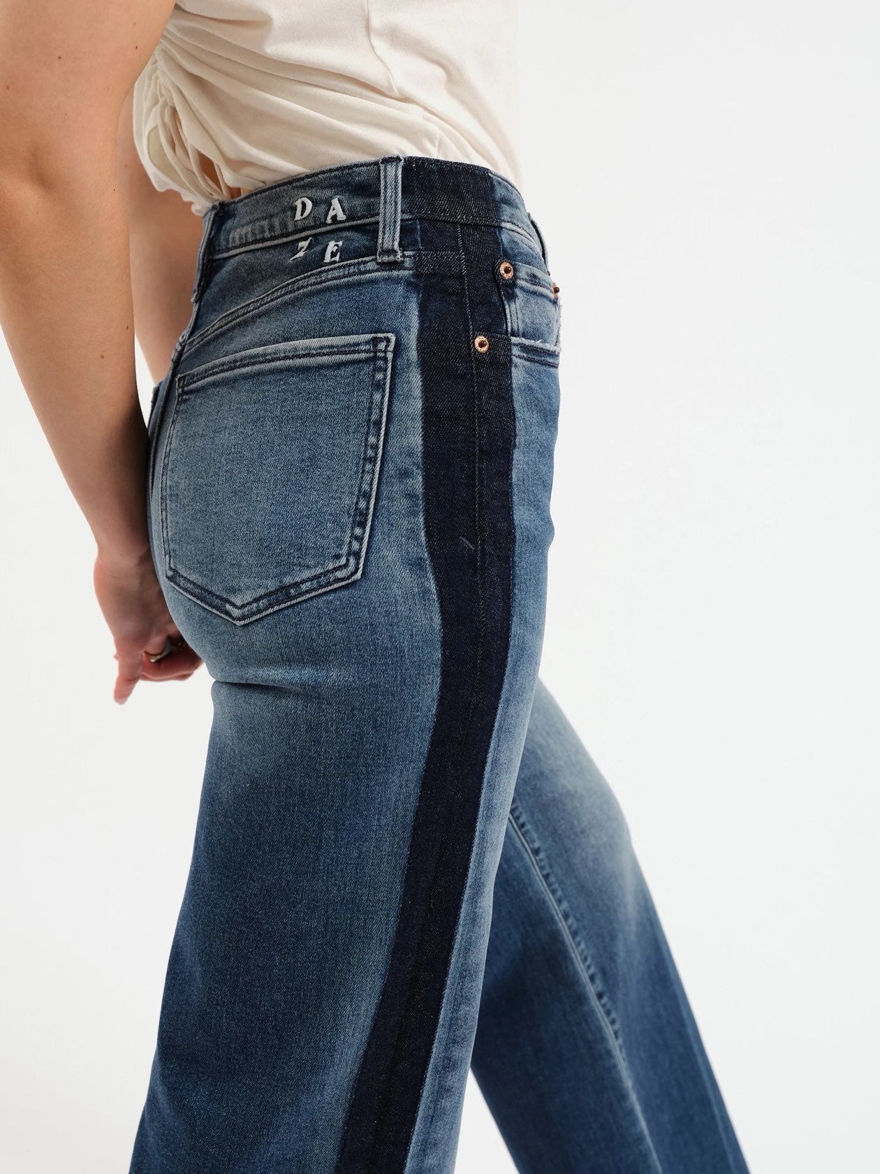 Far Out High Rise Wide in Tuxedo