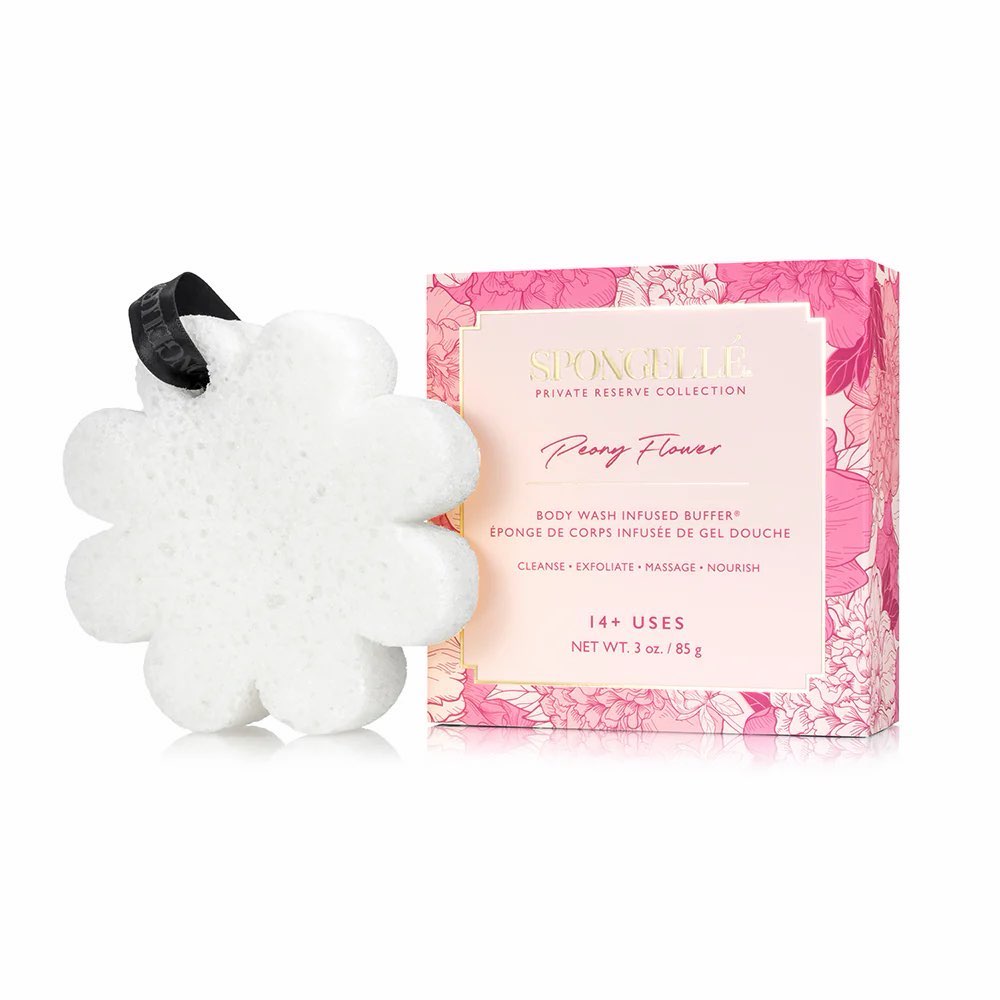Boxed Peony Flower Spongelle