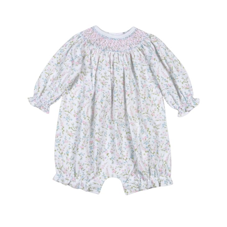 Vivian Floral Pima Smocked Bubble