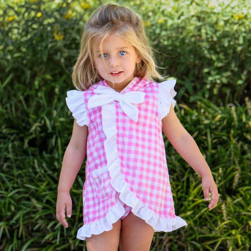 Pink Gingham Swim Cover Up