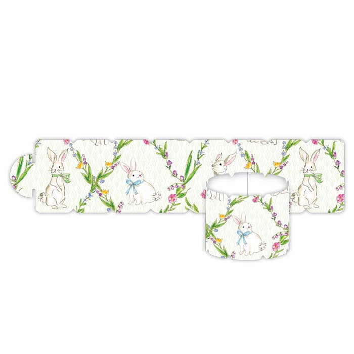 Handpainted Bunnies Napkin Ring