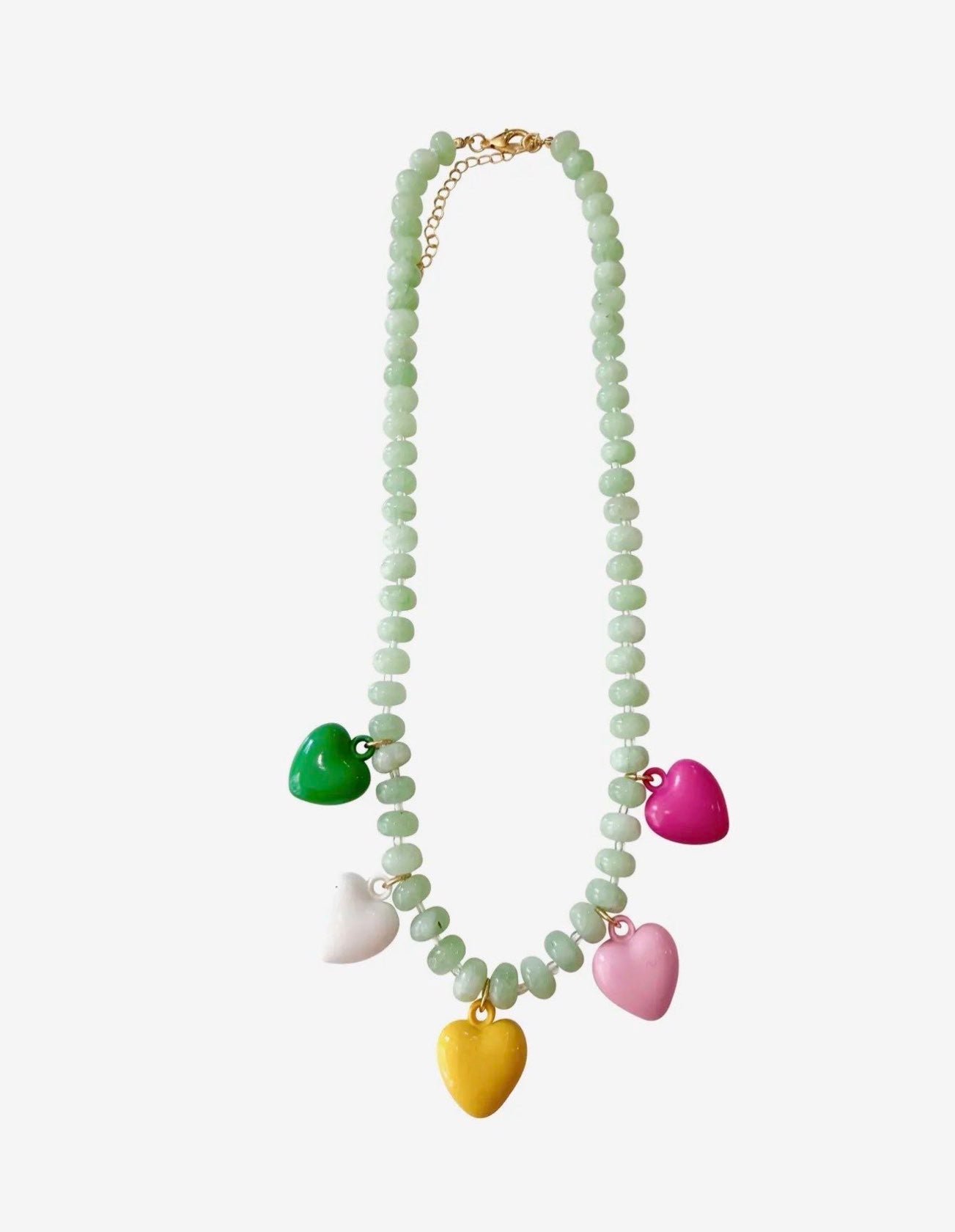 Larissa Green Heart Charm Necklace