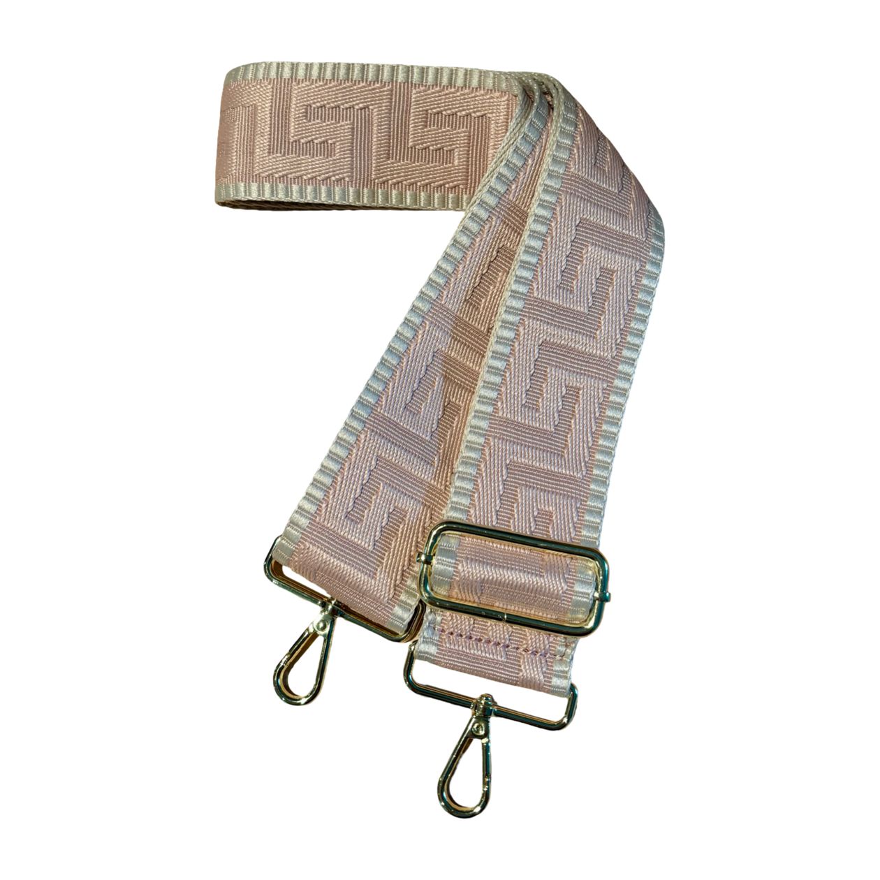 Blush Greek Key Bag Strap