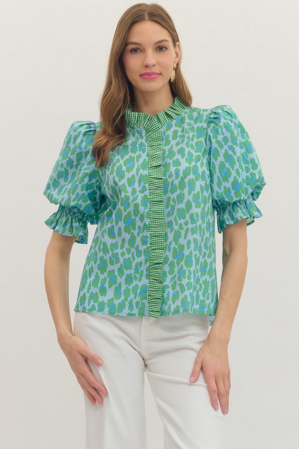 Luca Leopard Blouse