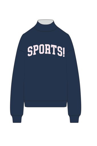 Navy Sports Mockneck