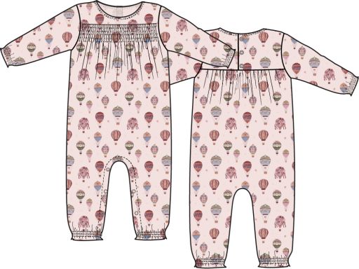 Hot Air Balloon Smocked Romper