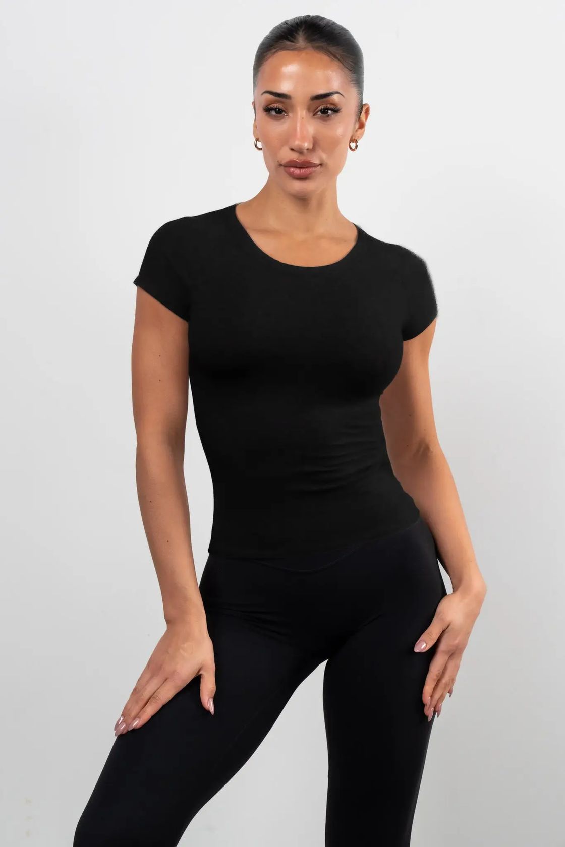 Black Vitality Basis Raglan Tee