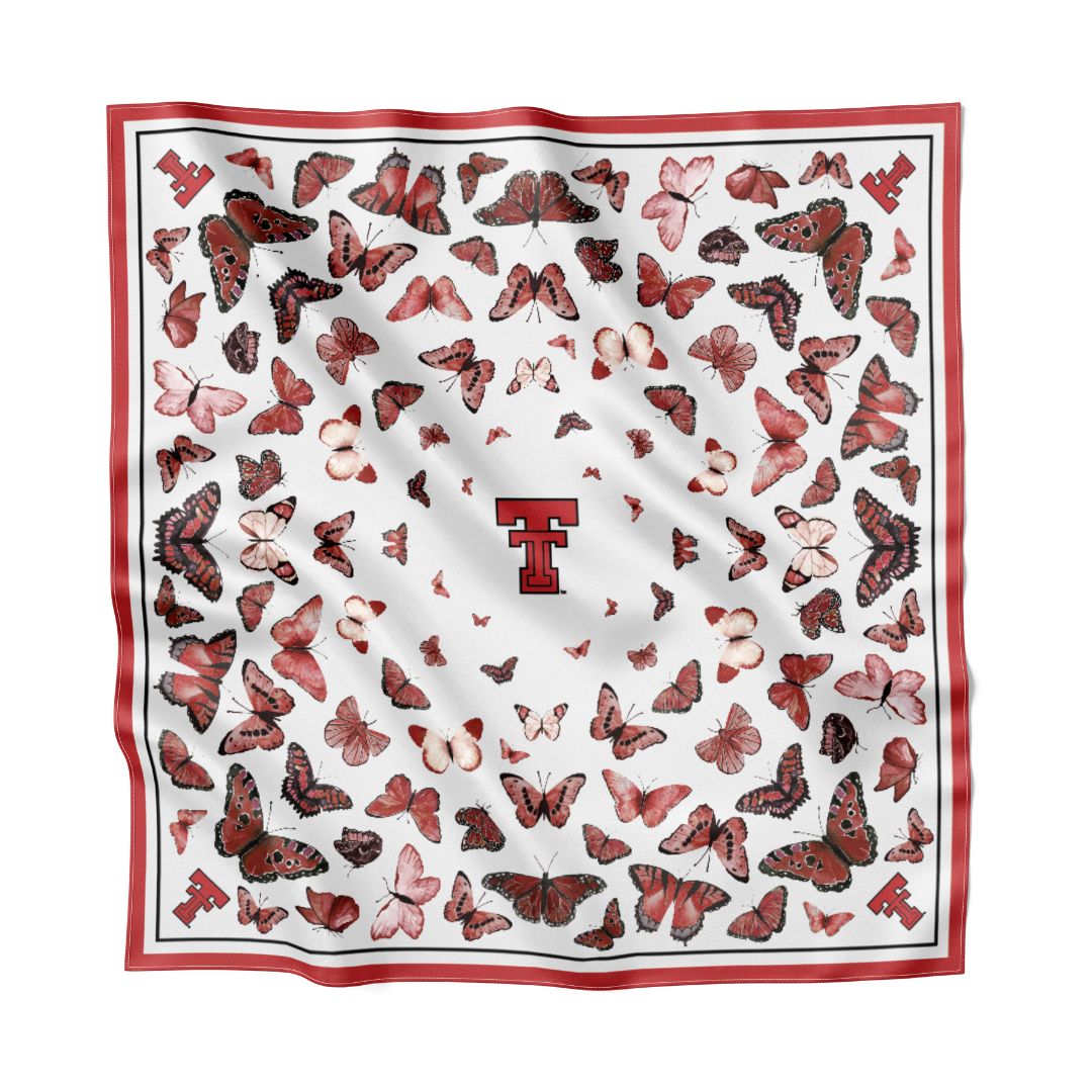 Texas Tech Square Silk Scarf- Pre Order