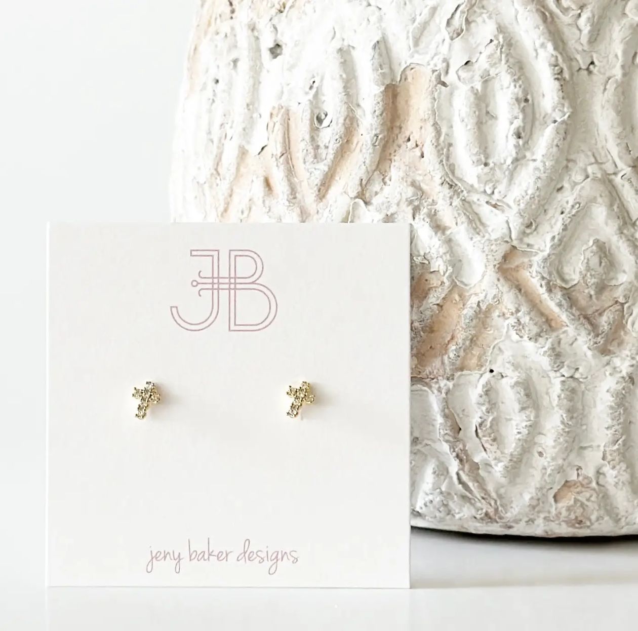 Teeny Cross Studs