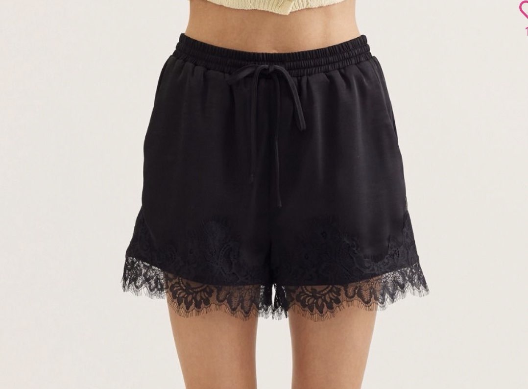 Black Lace Shorts