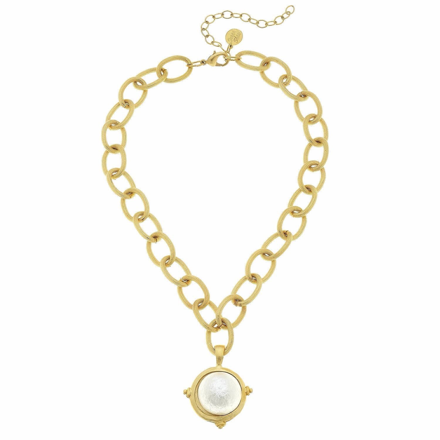 Cotton Pearl Handcast Gold Necklace