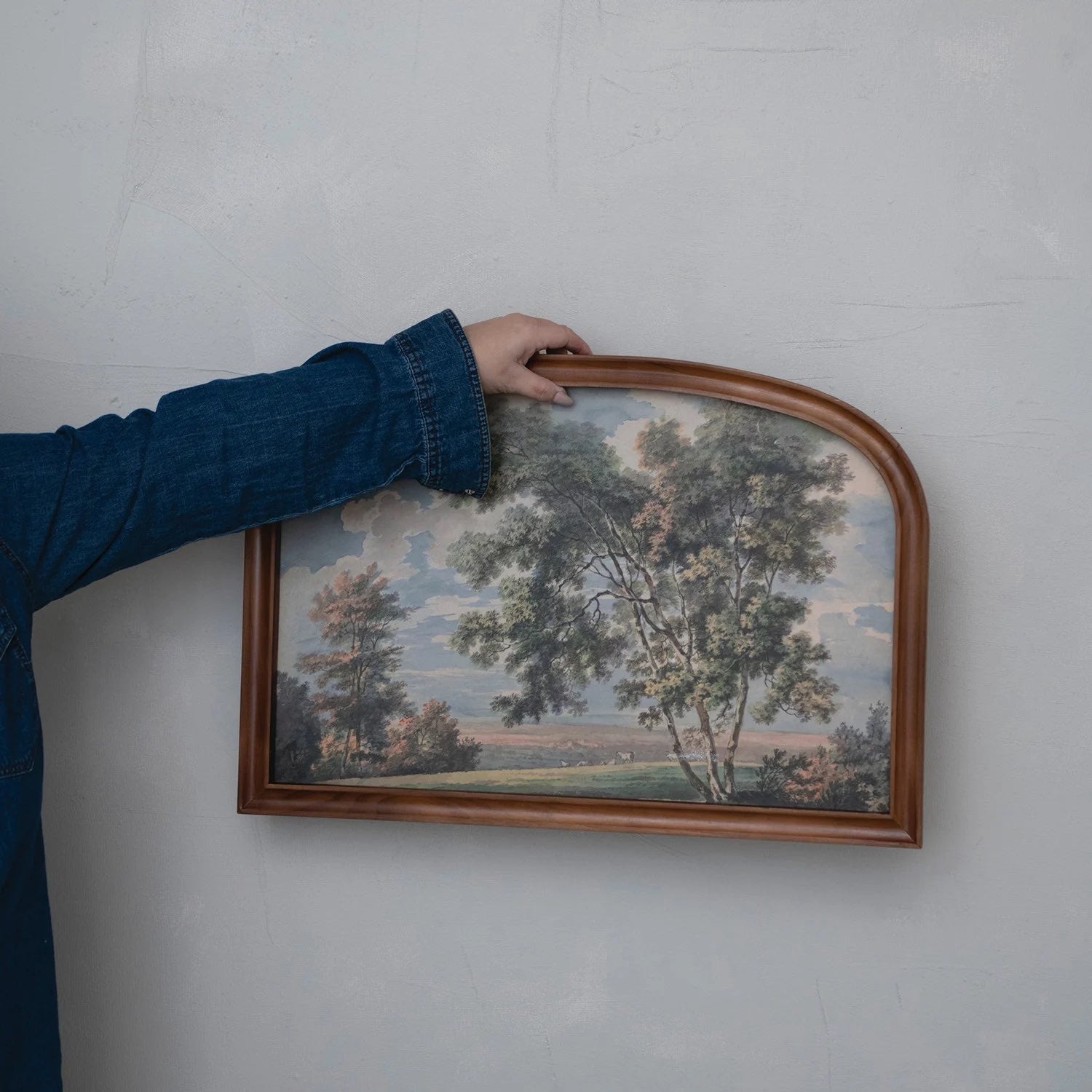Wood Arched Framed Art