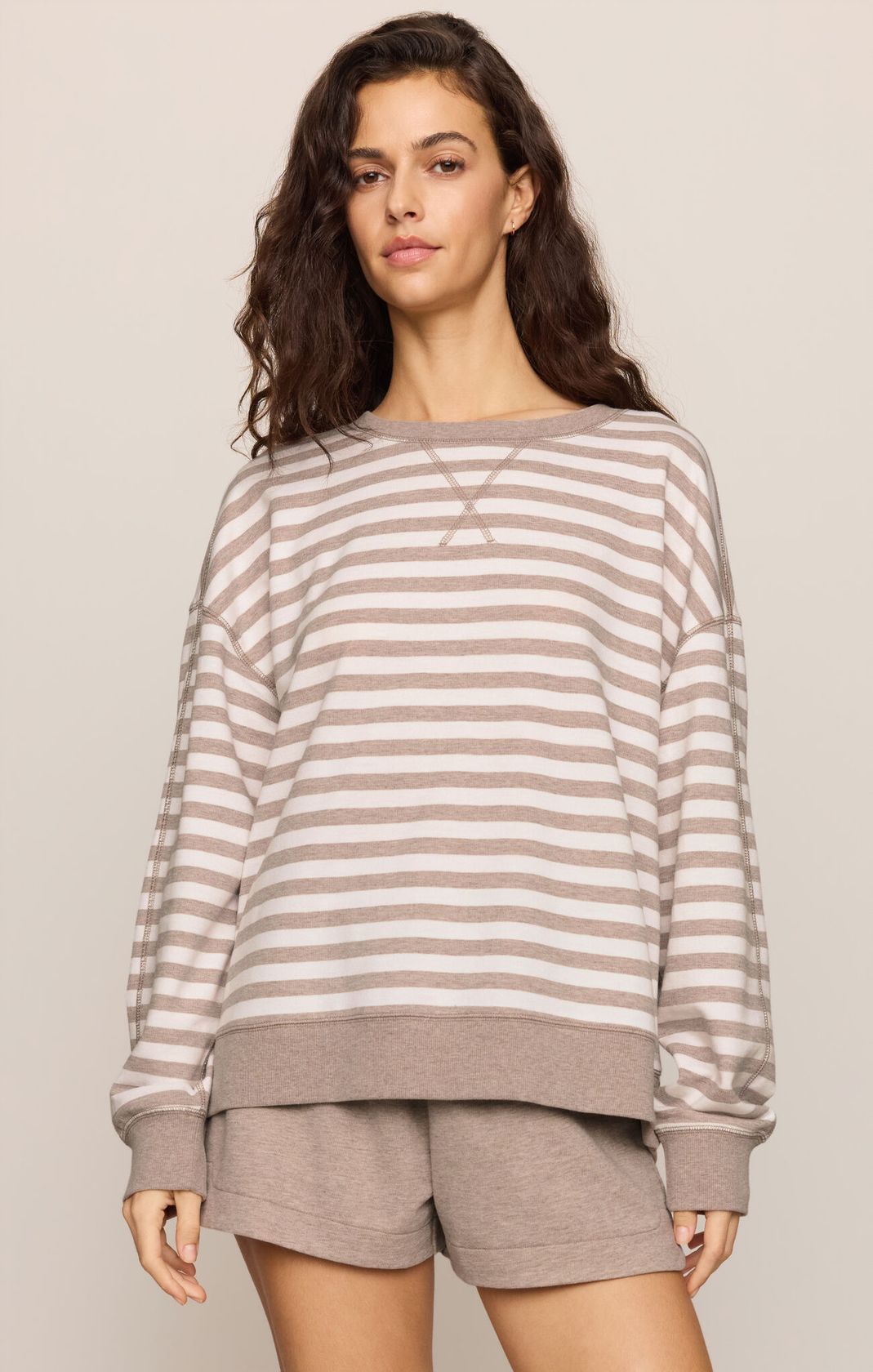 Heather Ash Everyday Striped Crew