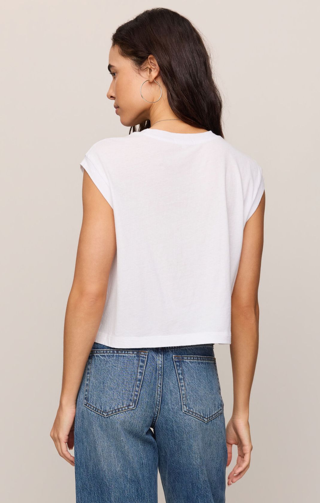 White Flex Sleeveless Tee