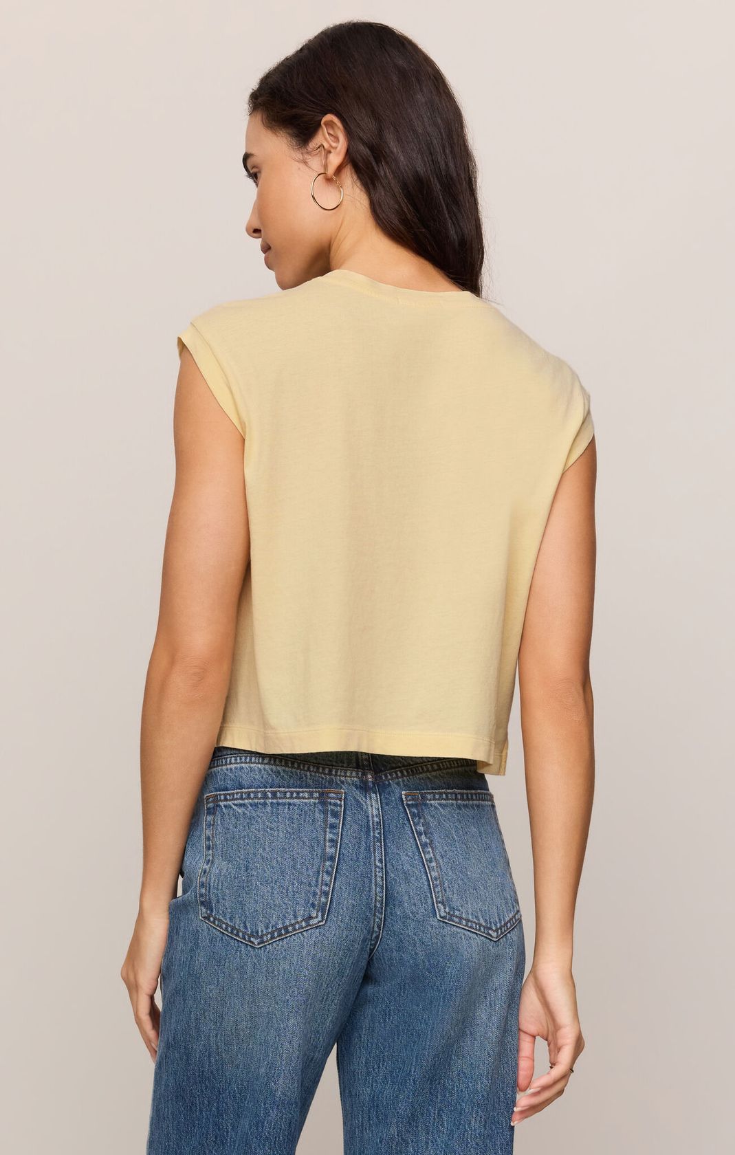 Lemon Chiffon Flex Sleeveless Tee