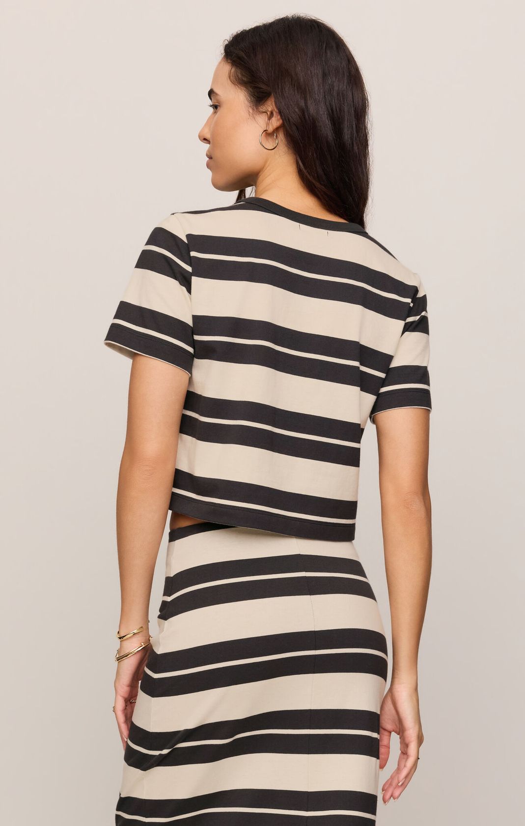 Ash Black Stellan Striped Tee