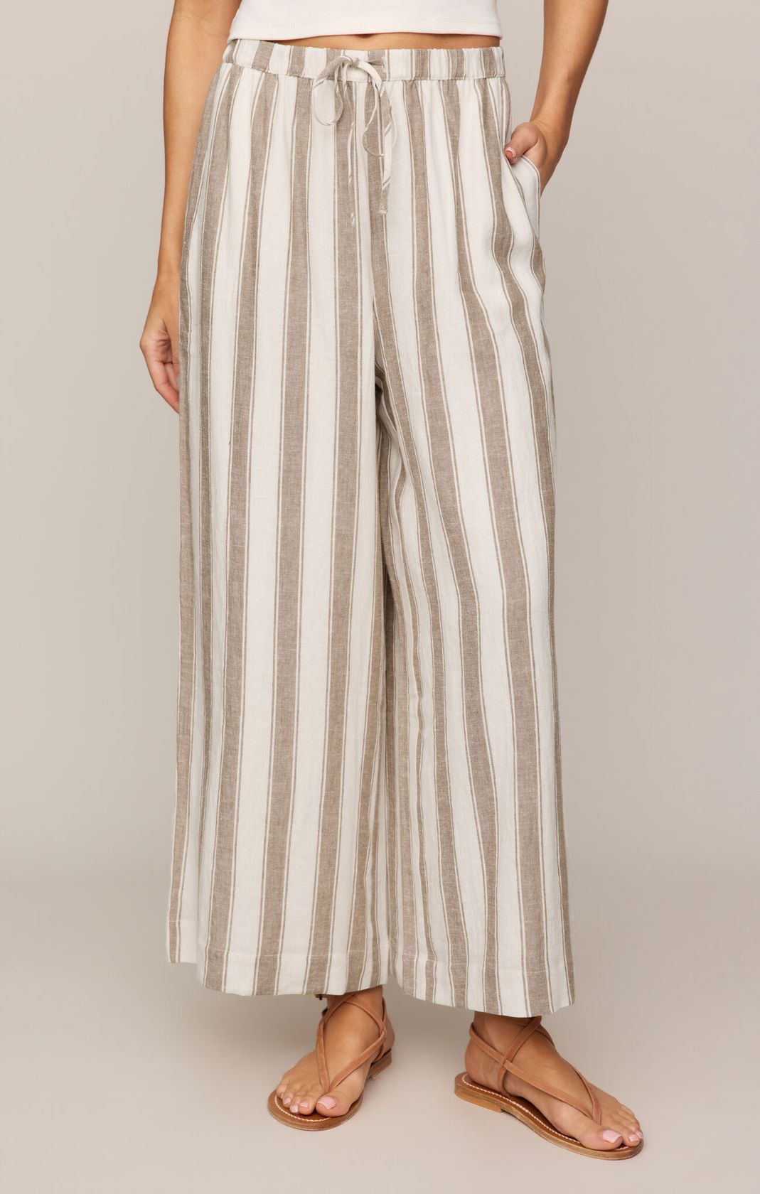 Light Toffee Perfect Striped Pant