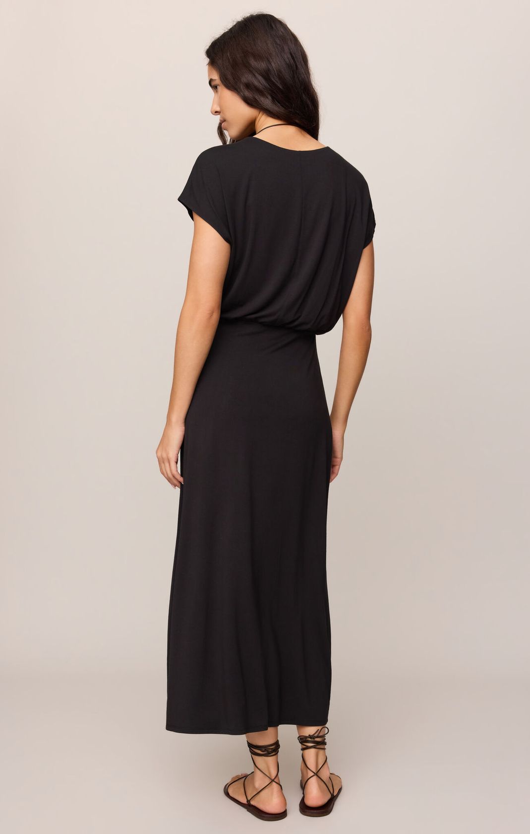 Black Anika Midi Dress