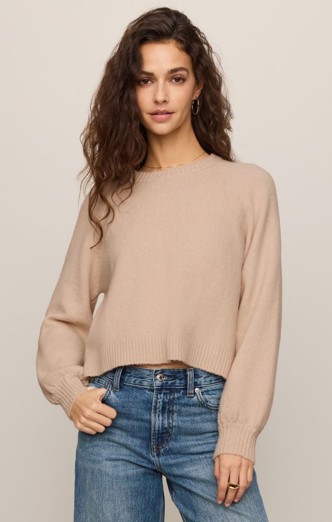Soft Ecru Coming Up Sweater