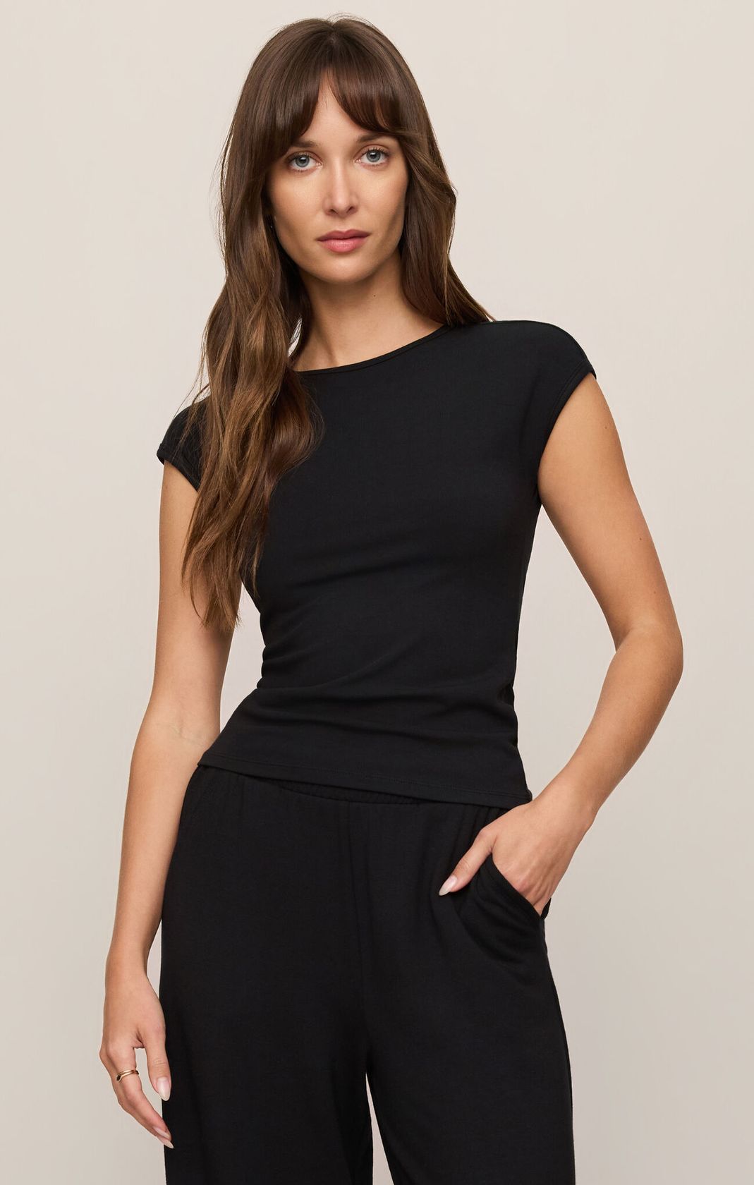 Black Soft Trace Second Skin Top