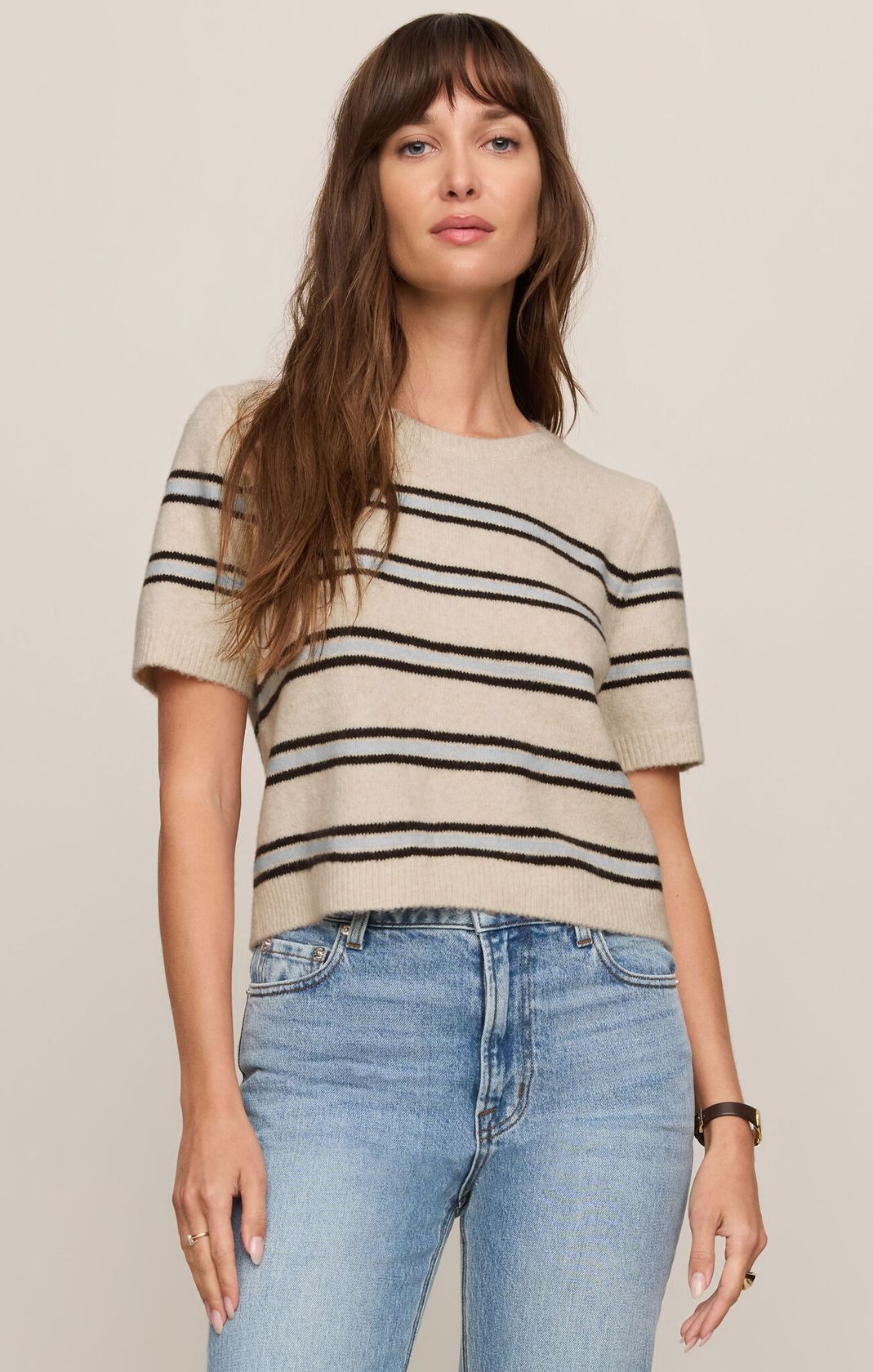 Oatmeal Gatewood Stripe Sweater