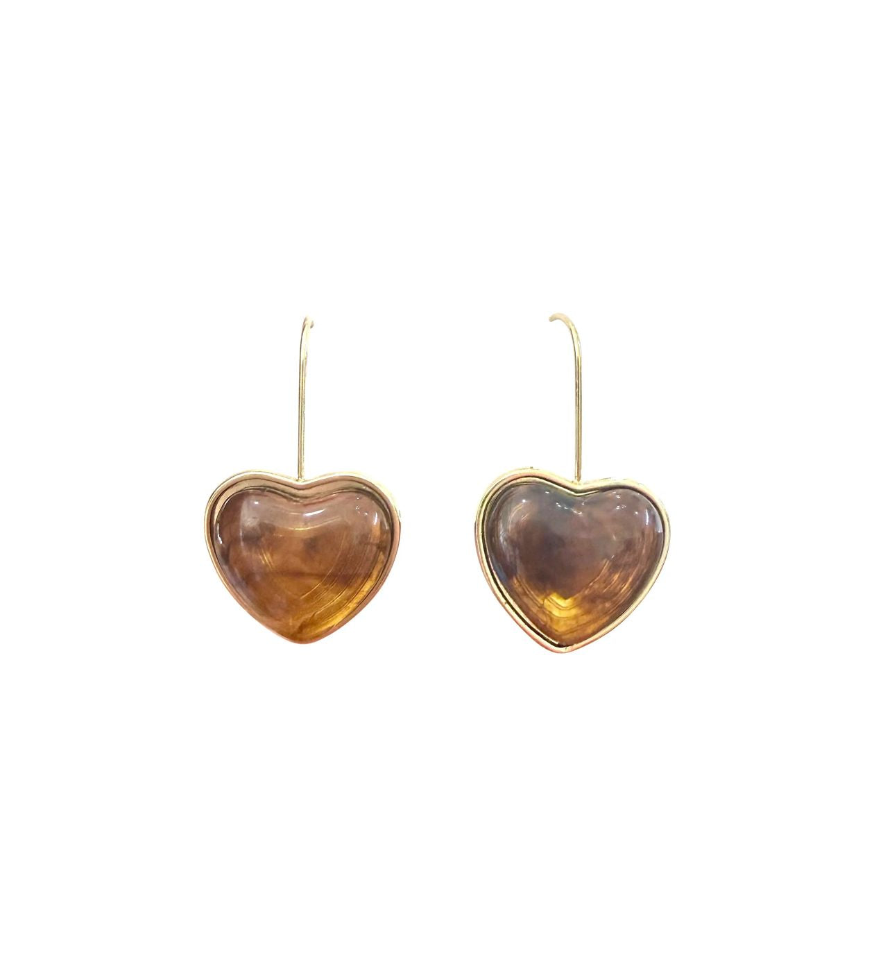 Tortoise Melly Heart Earrings