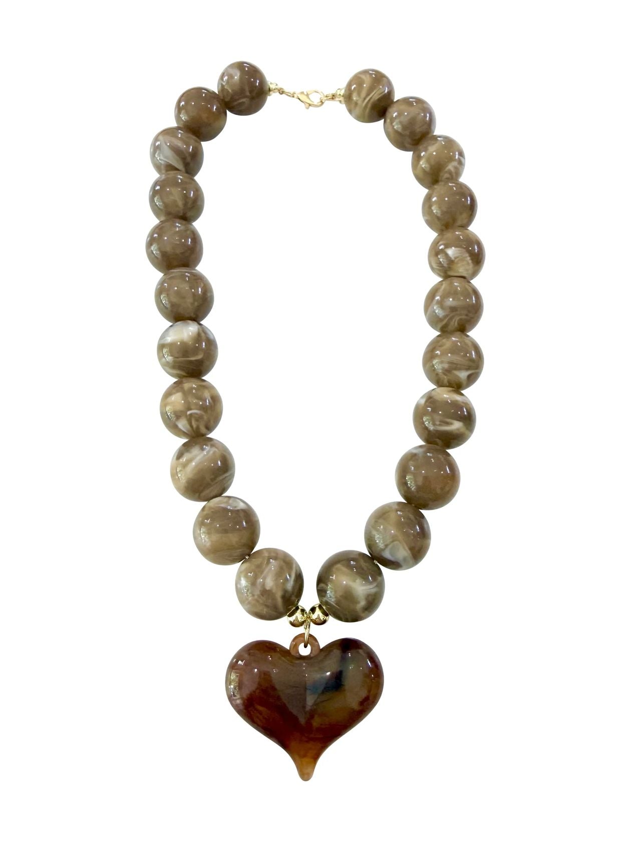 Kaiden Mocha Heart Necklace