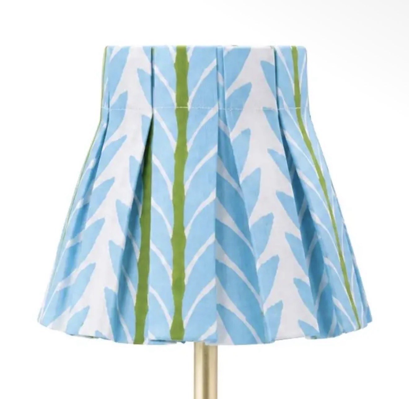 Frond French Blue Box Pleat Shade