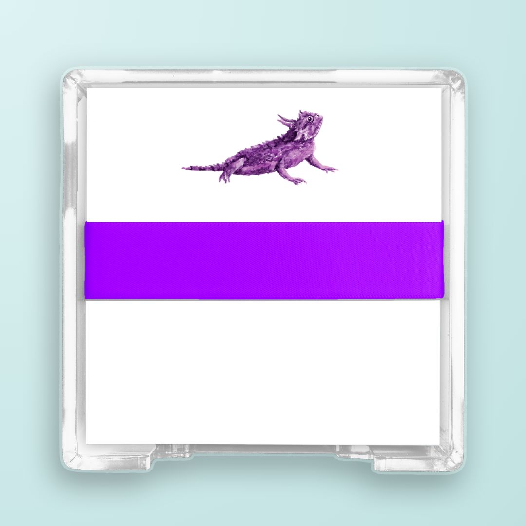Purple Horned Frog Desk Set