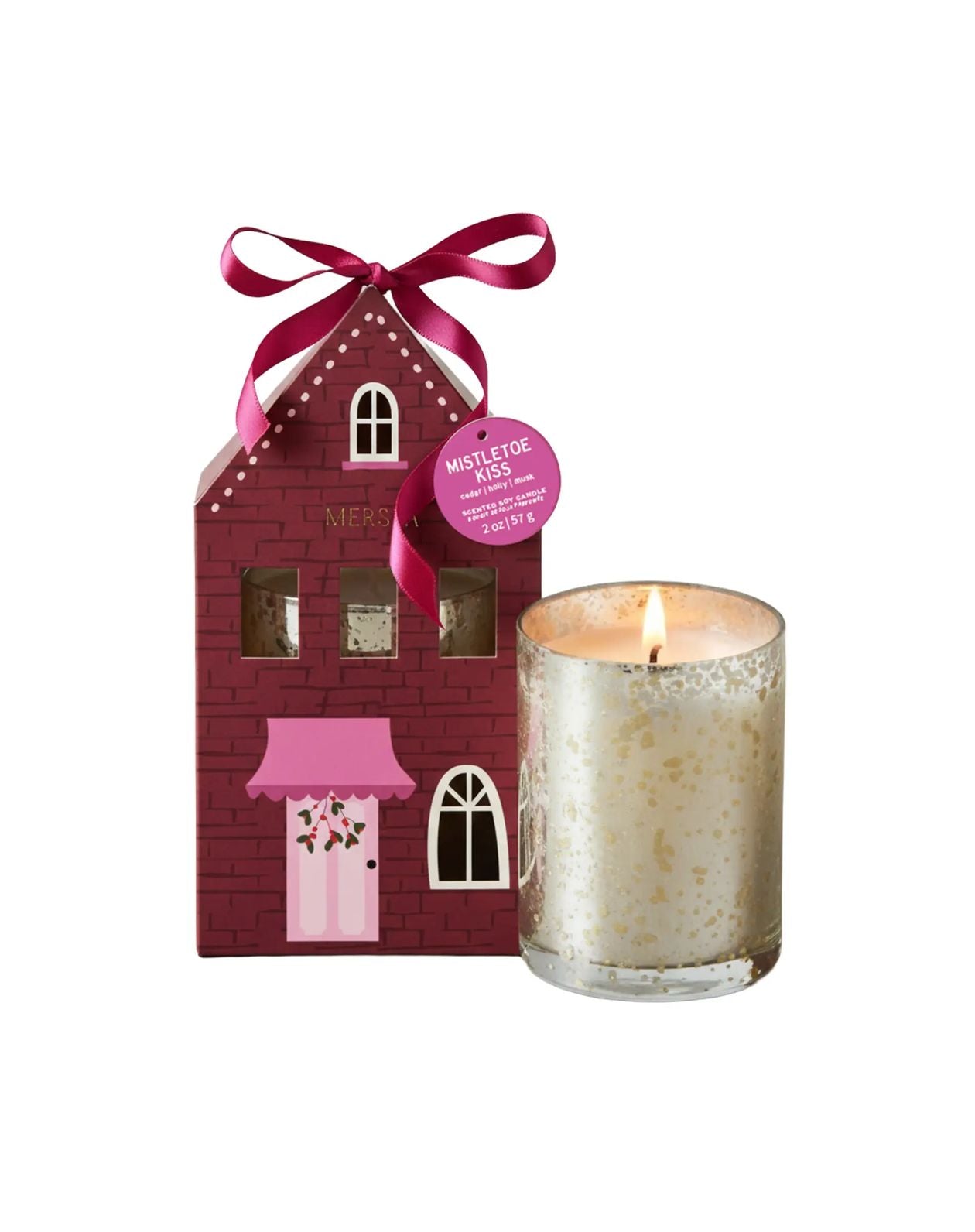 Mistletoe Kiss House Votive Candle
