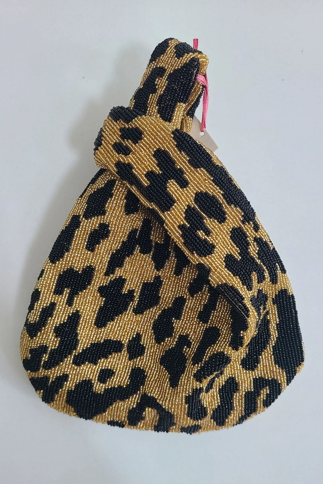 Leopard Beaded Purse