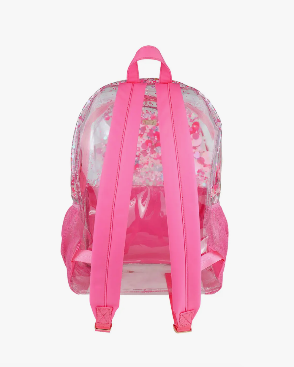 Pink Party Confetti Pink Clear Backpack